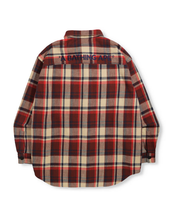 Chemises Bape Check Flannel Homme Rouge Clair | ULSTY4275