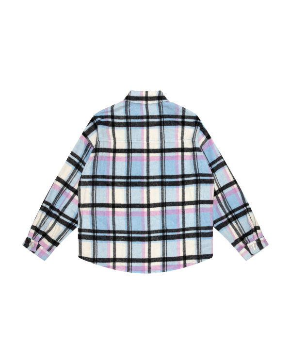 Chemises Bape Checked Femme Bleu | IDHVX4825