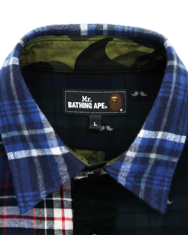 Chemises Bape Flannel Check Multi Patter Homme Multicolore | QJWFG3186