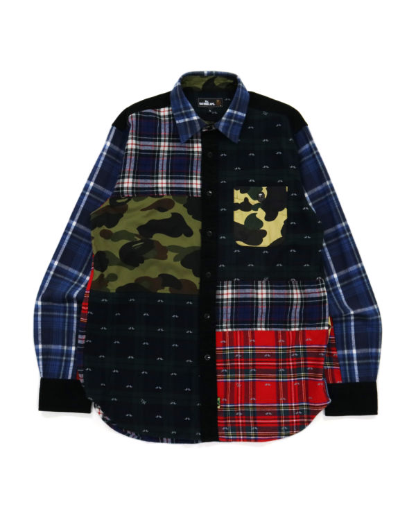 Chemises Bape Flannel Check Multi Patter Homme Multicolore | QJWFG3186