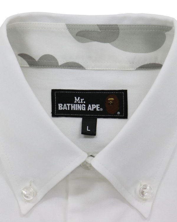 Chemises Bape Larges Logo Print Homme Blanche | BCAWM4123