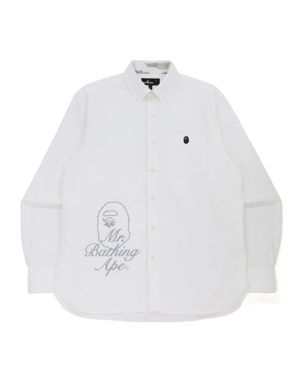 Chemises Bape Larges Logo Print Homme Blanche | BCAWM4123