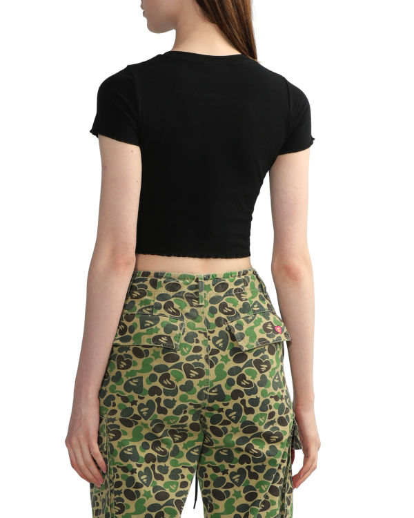 Chemisier Bape Cropped logo Femme Noir | XNGPT4650