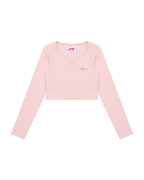 Chemisier Bape Cropped slim cut Femme Rose | DTVIE9015