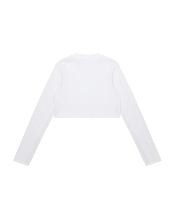 Chemisier Bape Cropped turtle neck Femme Blanche | UBELT8541