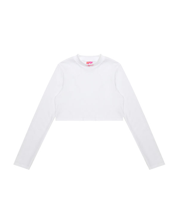 Chemisier Bape Cropped turtle neck Femme Blanche | UBELT8541