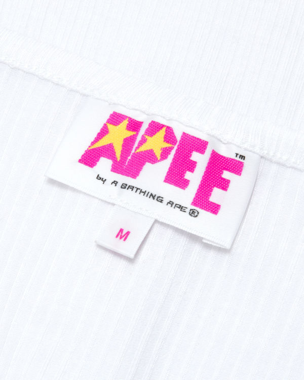 Chemisier Bape Logo drawstring cropped Femme Blanche | EBARL8657