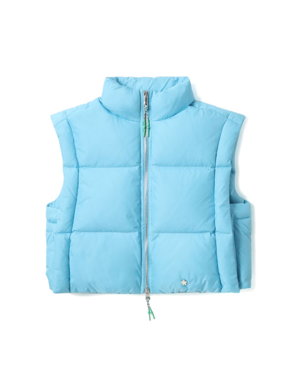 Gilet Bape Cropped padded Femme Bleu | MLTNS3502