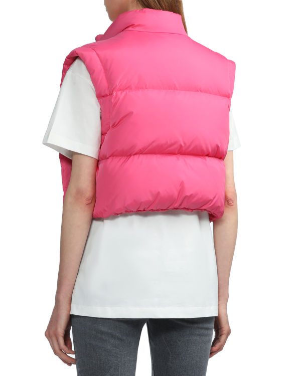 Gilet Bape Cropped padded Femme Rose | PZGRF5360