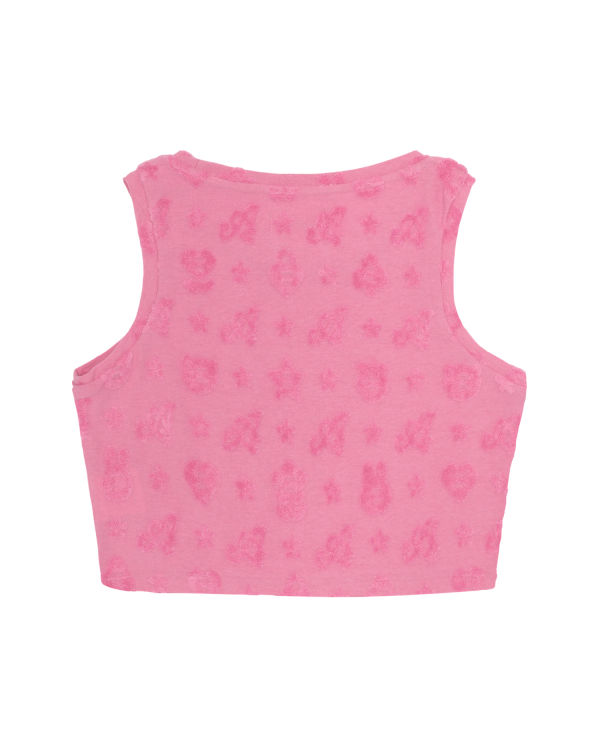 Gilet Bape Cropped pattern Femme Rose | QOHXP4973