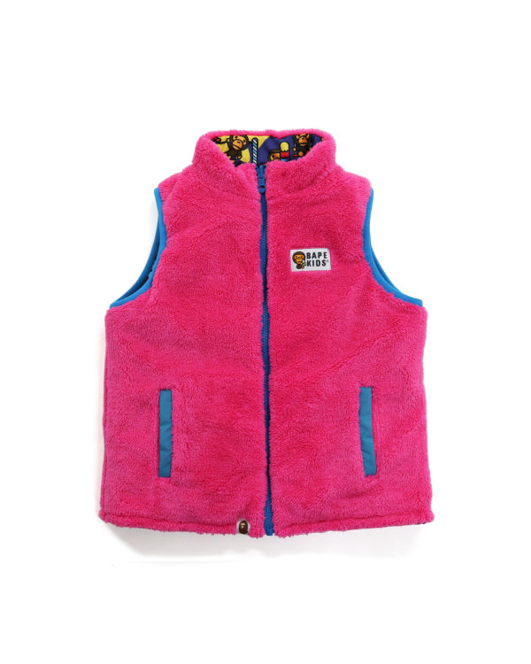 Gilet Bape Milo Circus Reversible Enfant Rose | WRGFT6543