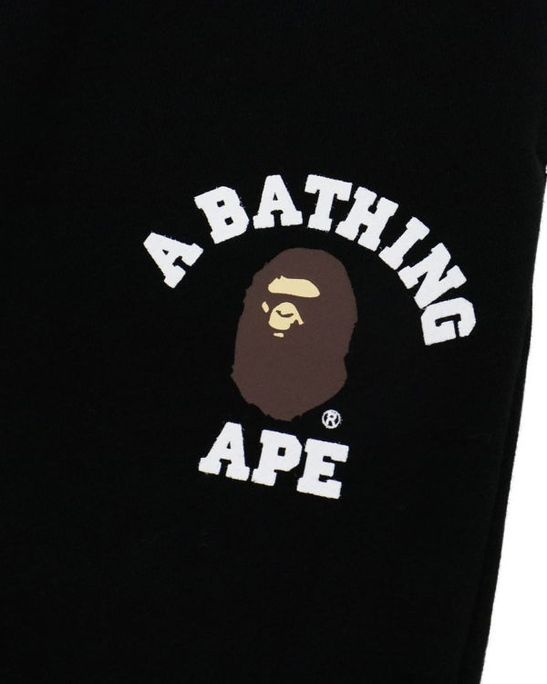 Jogging Bape College Print Quilting Enfant Noir | LXQAB4982