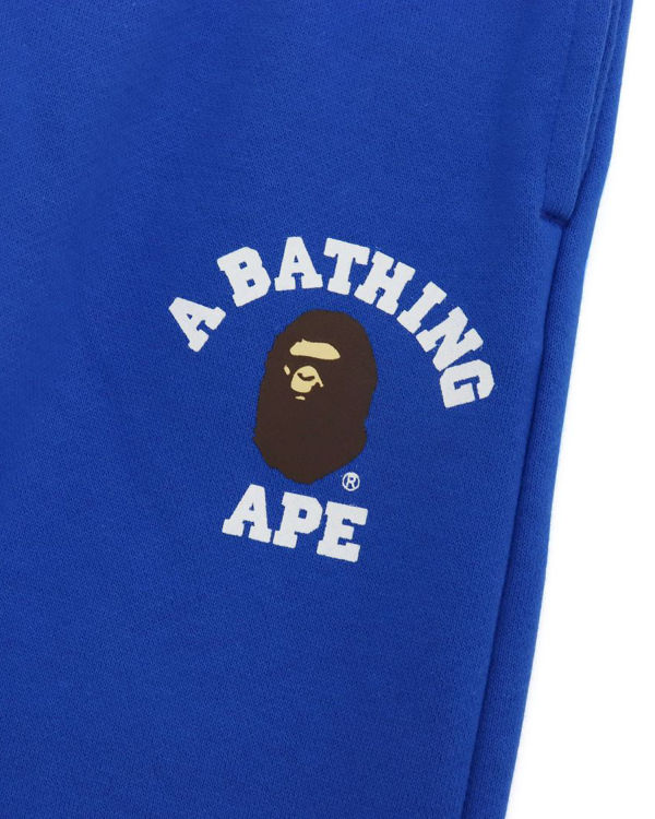 Jogging Bape College Print Quilting Enfant Bleu | RNVBF7185