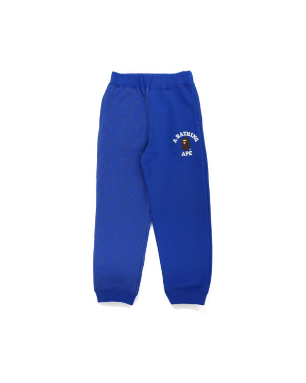 Jogging Bape College Print Quilting Enfant Bleu | RNVBF7185