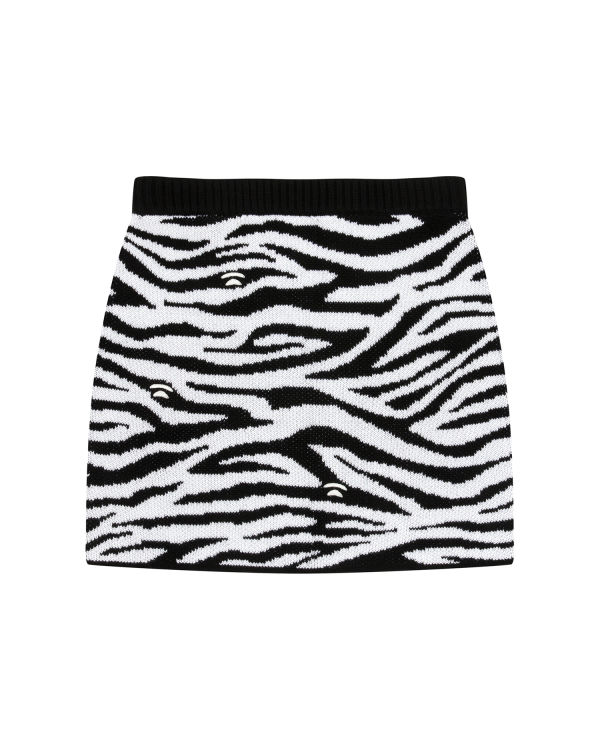 Jupes Bape Zebra pattern Femme Noir | XYZJI1236