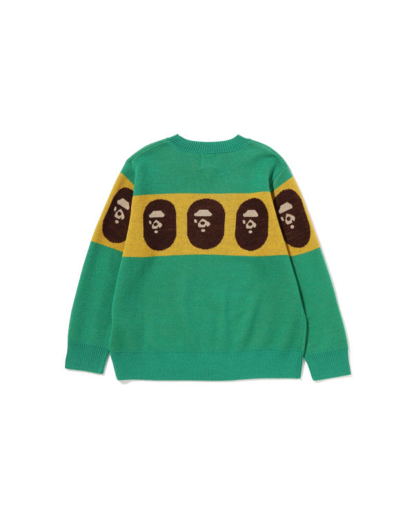 Knitwear Bape Ape Head Enfant Vert Clair | VSFCO0935