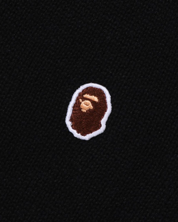 Knitwear Bape Ape Head One Point Homme Noir | FRQXN3245