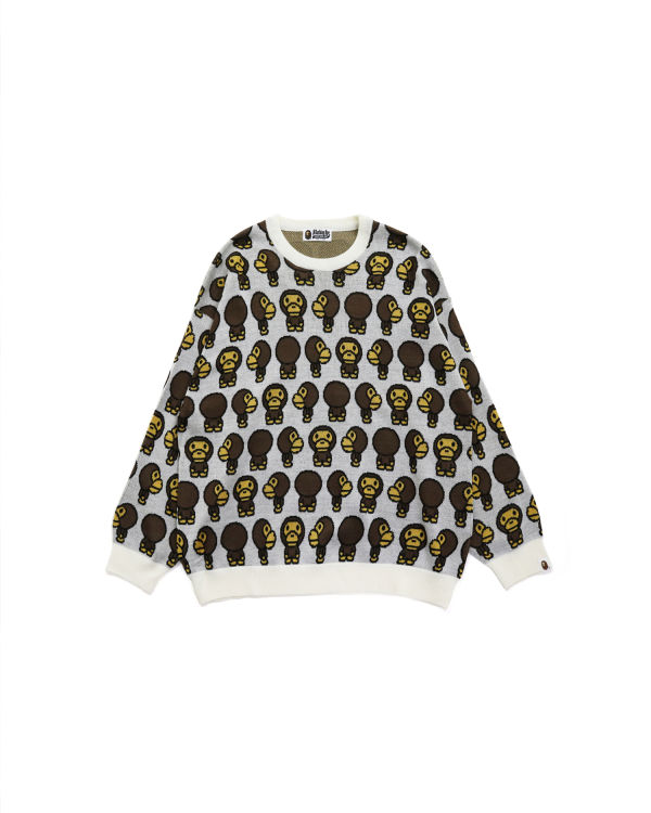 Knitwear Bape Milo Oversized Femme Blanche | RJHNY7581