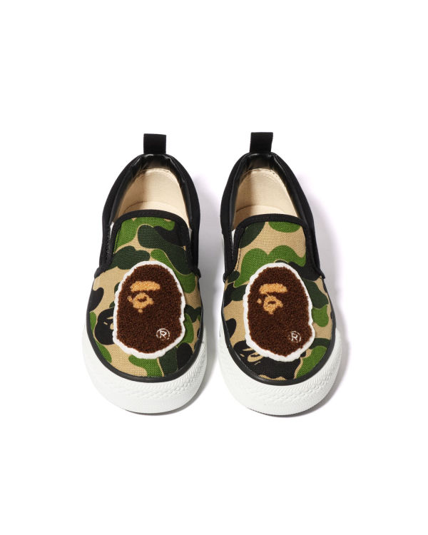 Mocassin Bape ABC Camo Ape Head Patch Enfant Vert | LAKBD4906