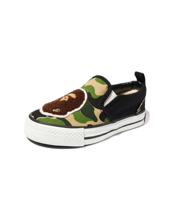 Mocassin Bape ABC Camo Ape Head Patch Enfant Vert | LAKBD4906