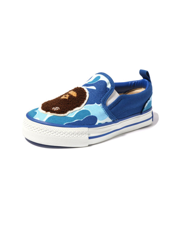 Mocassin Bape ABC Camo Ape Head Patch Enfant Bleu | UVAXE3027