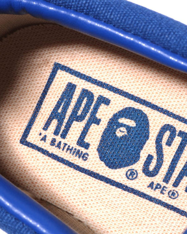 Mocassin Bape ABC Camo Ape Head Patch Enfant Bleu | UVAXE3027