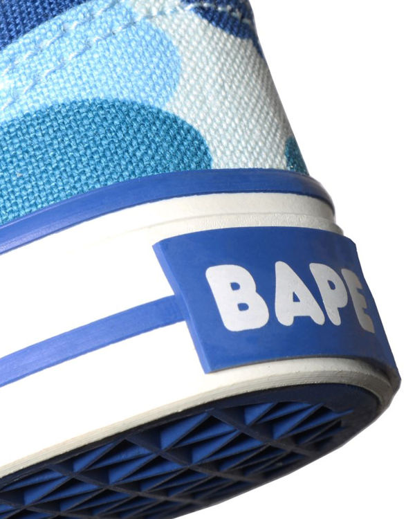 Mocassin Bape ABC Camo Ape Head Patch Enfant Bleu | UVAXE3027