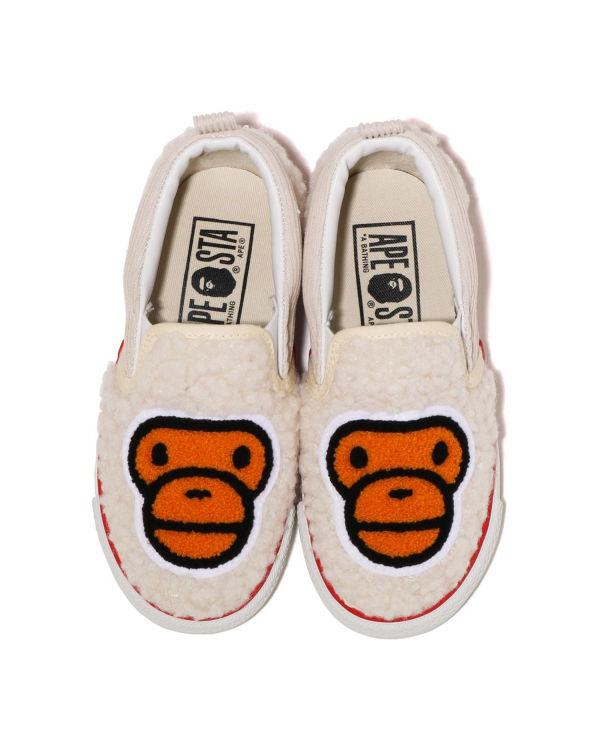 Mocassin Bape Milo Boa Enfant Blanche | PCTEB0215