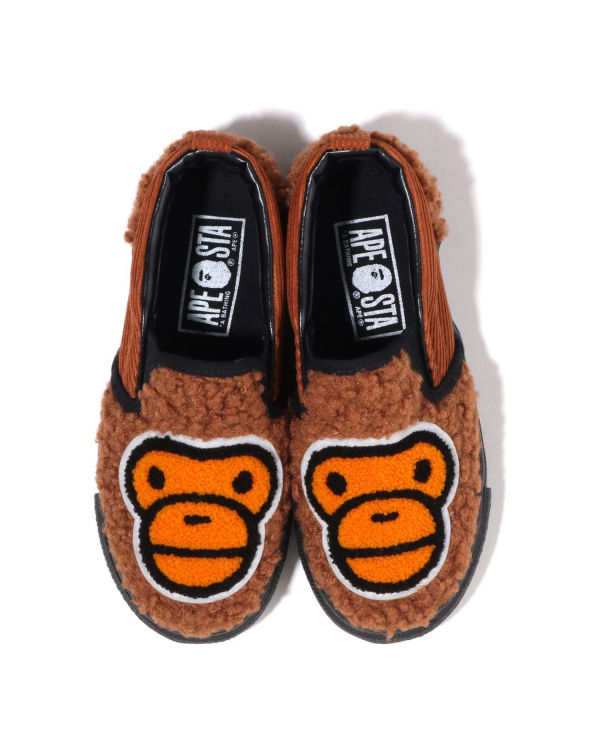 Mocassin Bape Milo Boa Enfant Marron | VOZWT5614