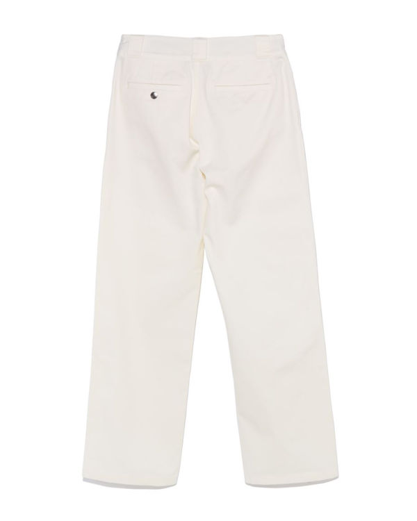 Pantalon Bape Chino Travail Femme Blanche | CLUHF7160