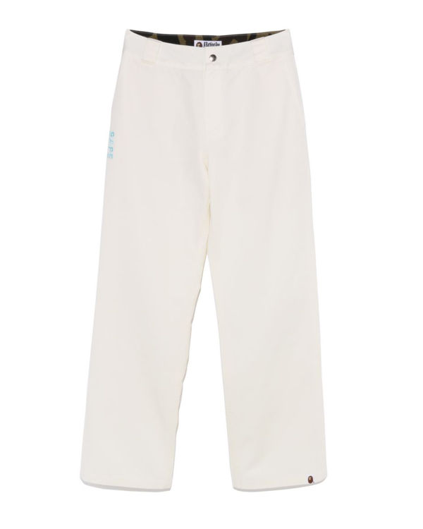 Pantalon Bape Chino Travail Femme Blanche | CLUHF7160