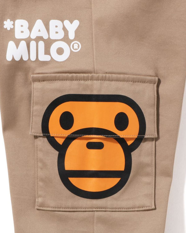 Pantalon Bape Milo Side Pocket Face Enfant Beige | GUOAJ2671