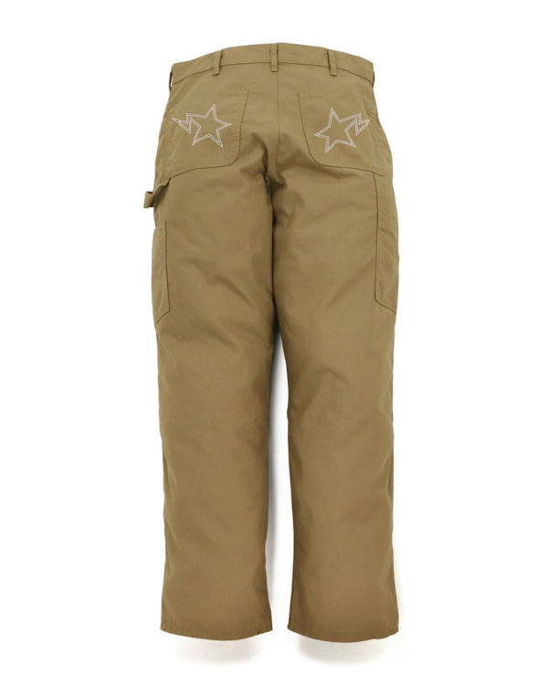 Pantalon Bape Painter Homme Beige | XTUDV9214