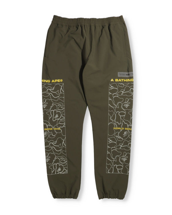 Pantalon Bape Rip Stop Piste Homme Vert | SOPXL7036