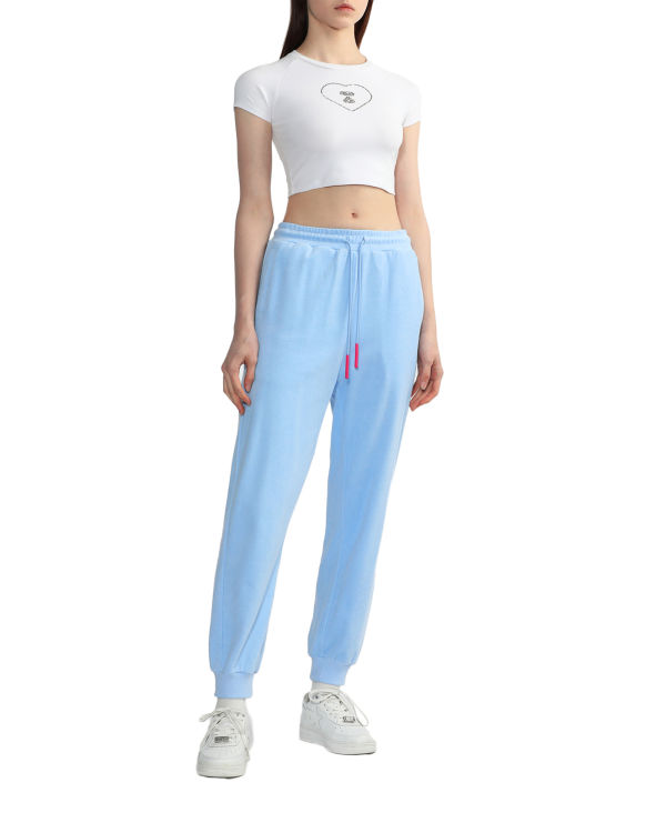 Pantalon Bape Towelling track Femme Bleu | APOTZ3241