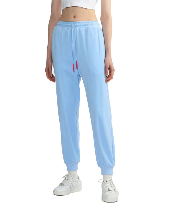 Pantalon Bape Towelling track Femme Bleu | APOTZ3241