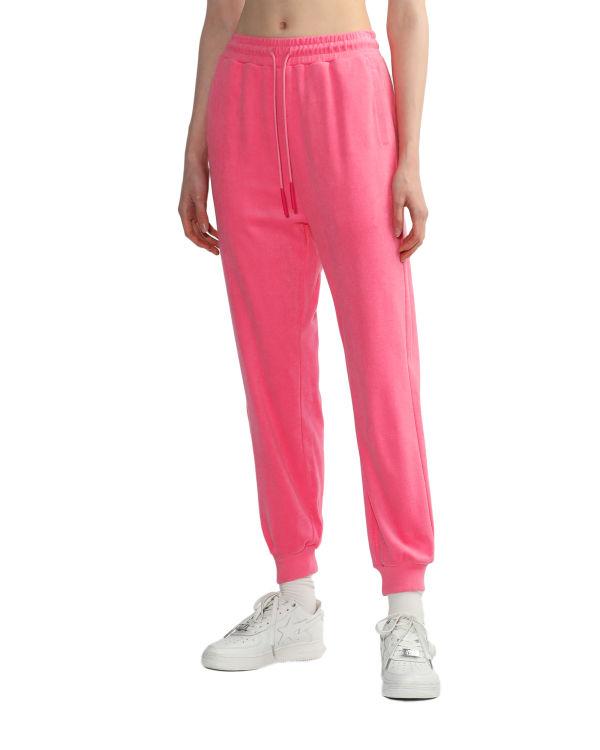 Pantalon Bape Towelling track Femme Rose | MQVEG6235