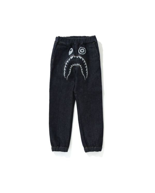 Pantalon Jogging Bape Shark Denim Enfant Bleu | MPJYF7318