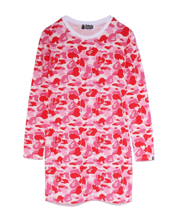 Peignoir Bape ABC Camo L/S Bodycon Femme Rose | XOQNJ4892