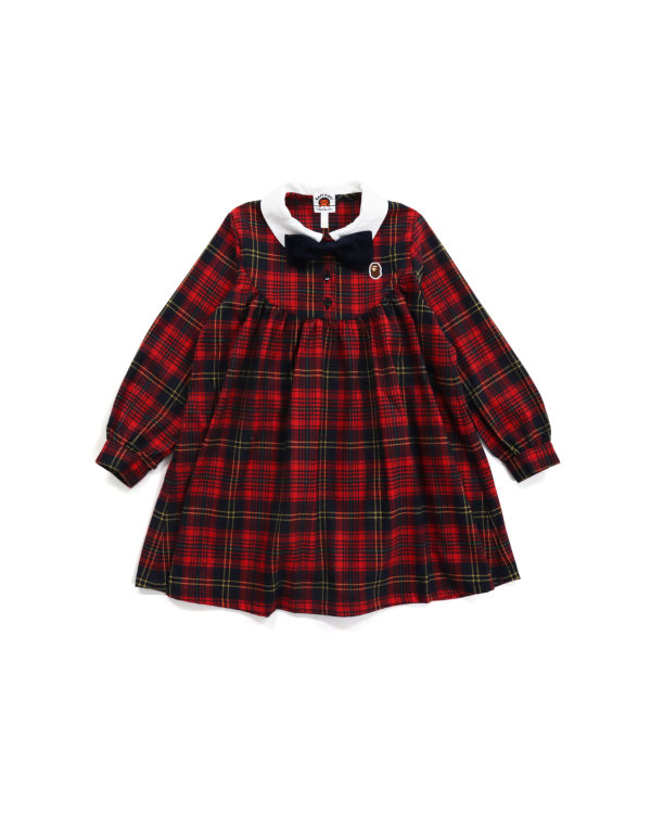 Peignoir Bape Check Ribbon Onepiece Enfant Rouge Clair | DOPAU1297