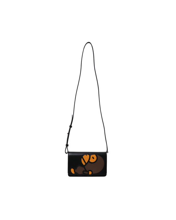 Sacs À Bandoulière Bape Milo Cuir Femme Noir | YAZCJ0564