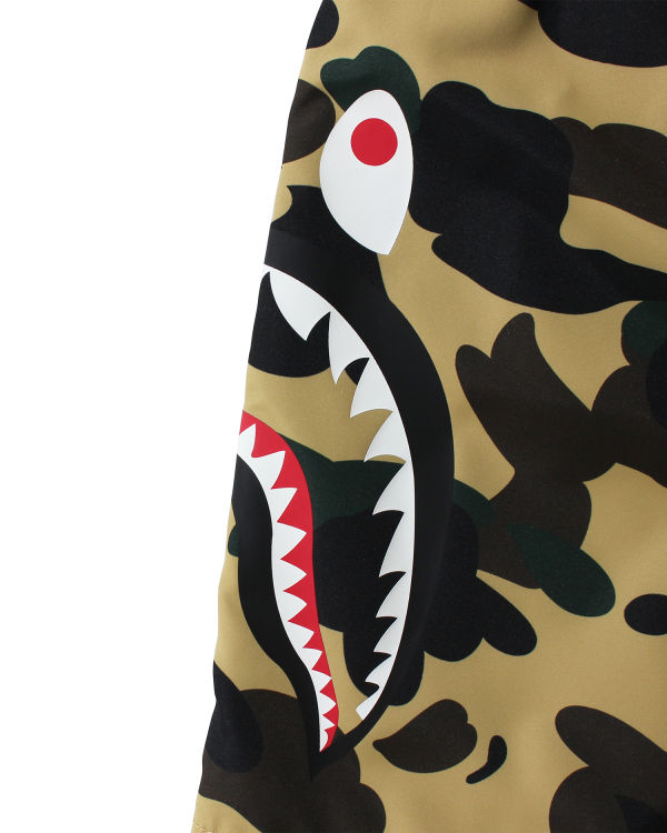 Shorts Bape 1st Camo Side Shark Beach Enfant Jaune | DSLCA1593