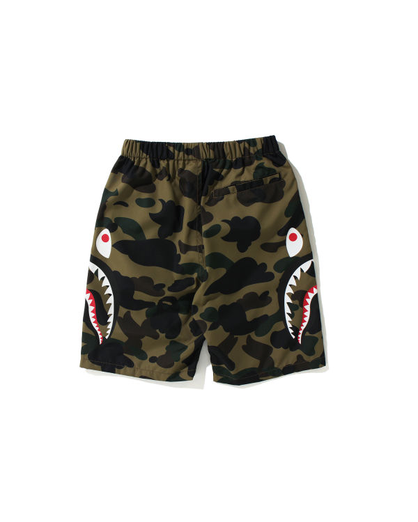 Shorts Bape 1st Camo Side Shark Beach Enfant Vert | UFRAI8450