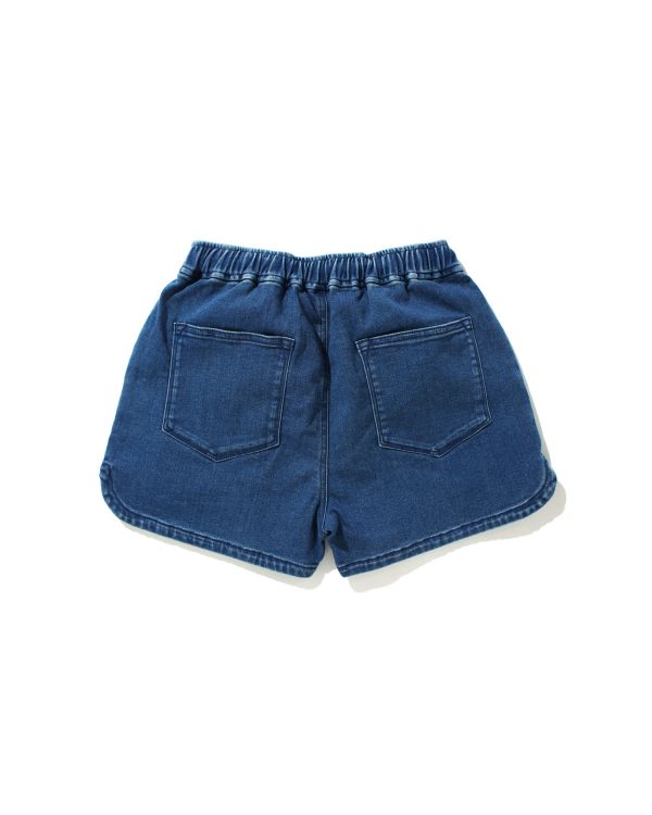 Shorts Bape Denim Easy Femme Bleu | PVASB5237