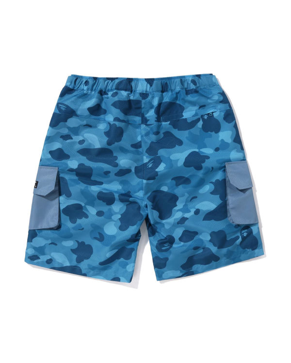 Shorts Bape Honeycomb Camo Cargo Homme Bleu Clair | XVNGI5432