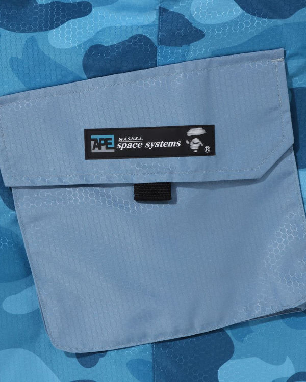 Shorts Bape Honeycomb Camo Cargo Homme Bleu Clair | XVNGI5432