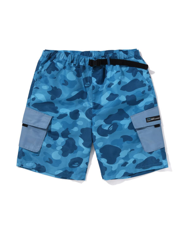 Shorts Bape Honeycomb Camo Cargo Homme Bleu Clair | XVNGI5432