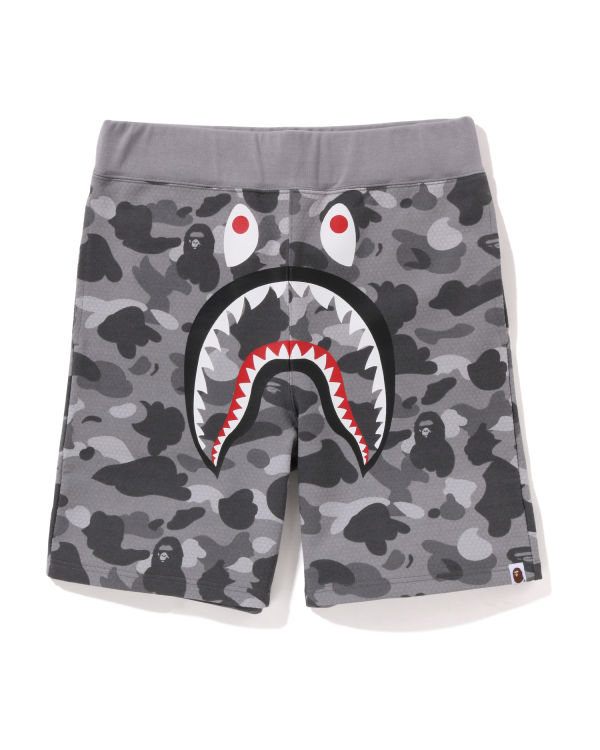 Shorts Bape Honeycomb Camo Shark Homme Grise | LOXWK4386