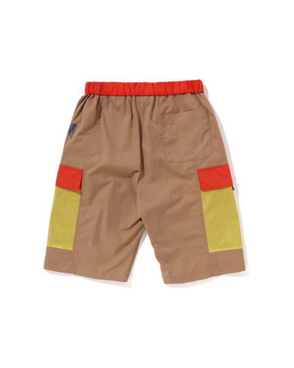 Shorts Bape Mesh Pocket Enfant Beige | QLTGF5064