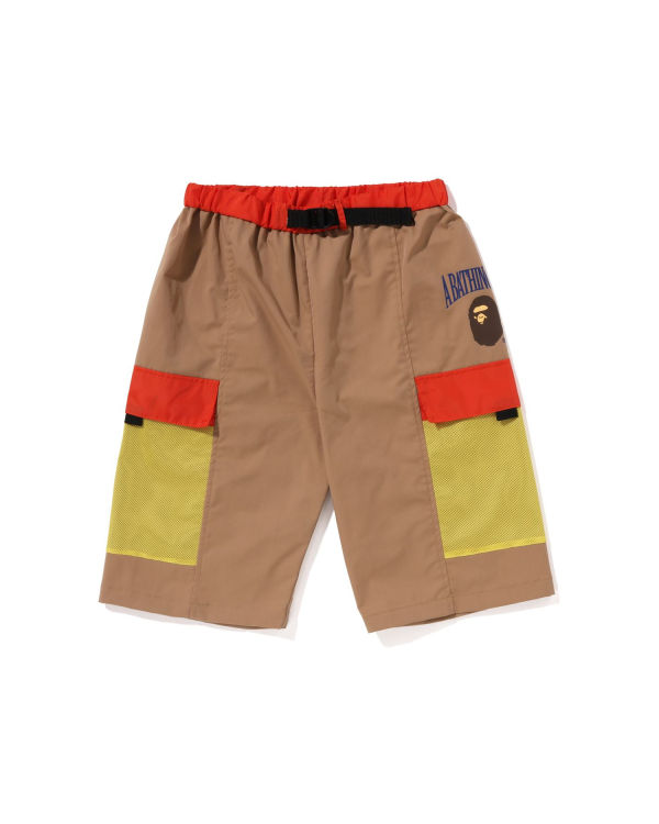 Shorts Bape Mesh Pocket Enfant Beige | QLTGF5064